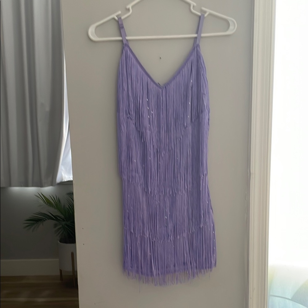 Vintage Purple Slip Mini Dress Spaghetti Strap